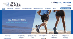 Desktop Screenshot of elitefootankle.com